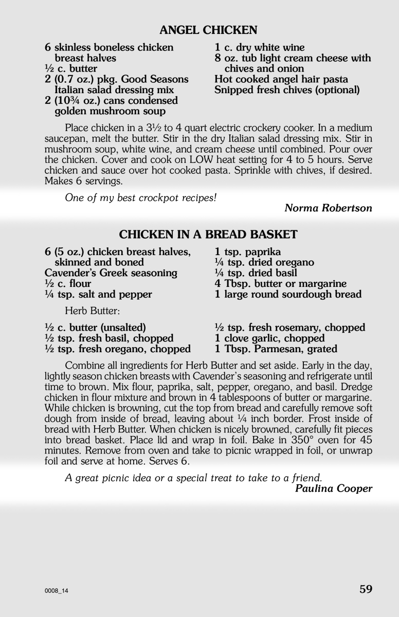 Cookbook Recipe Notes